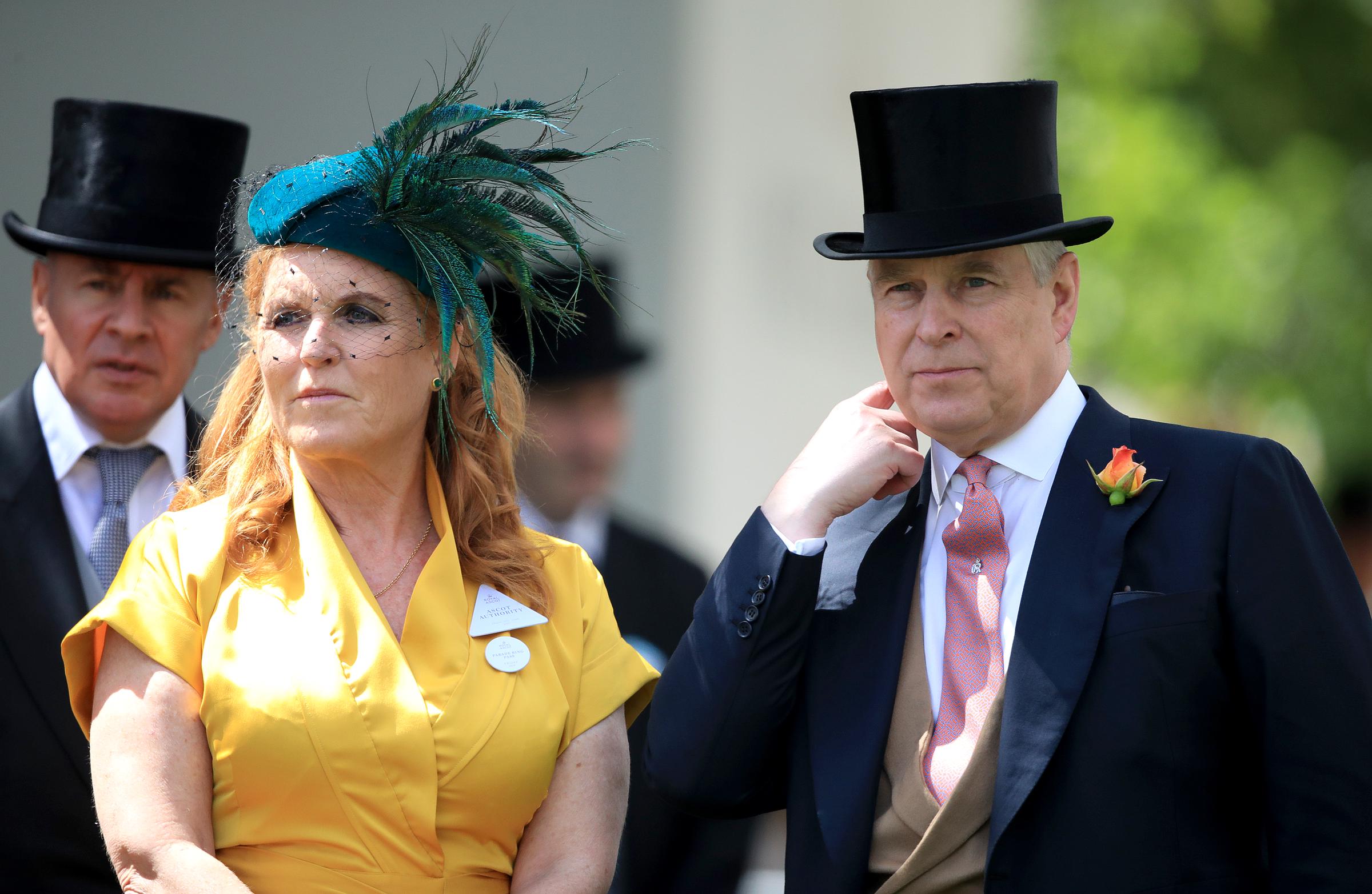 Sarah Ferguson et Andrew Mountbatten-Windsor lors de la quatrième journée du Royal Ascot en 2019. | Source : Getty Images