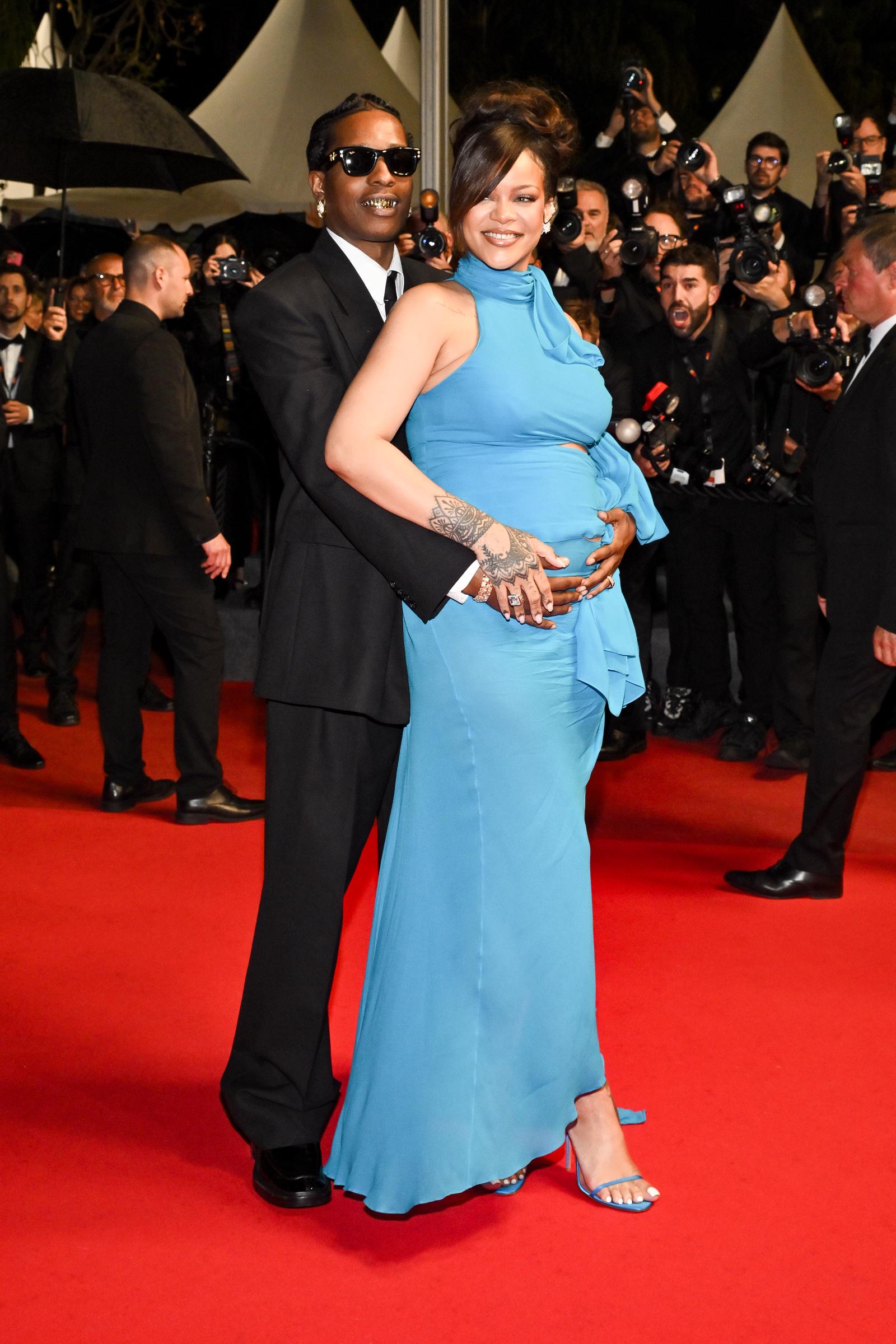 Rihanna et A$AP Rocky sur le tapis rouge de "Highest 2 Lowest" lors de la 78ème édition du Festival de Cannes au Palais des Festivals à Cannes, France, le 19 mai 2025 | Source : Getty Images