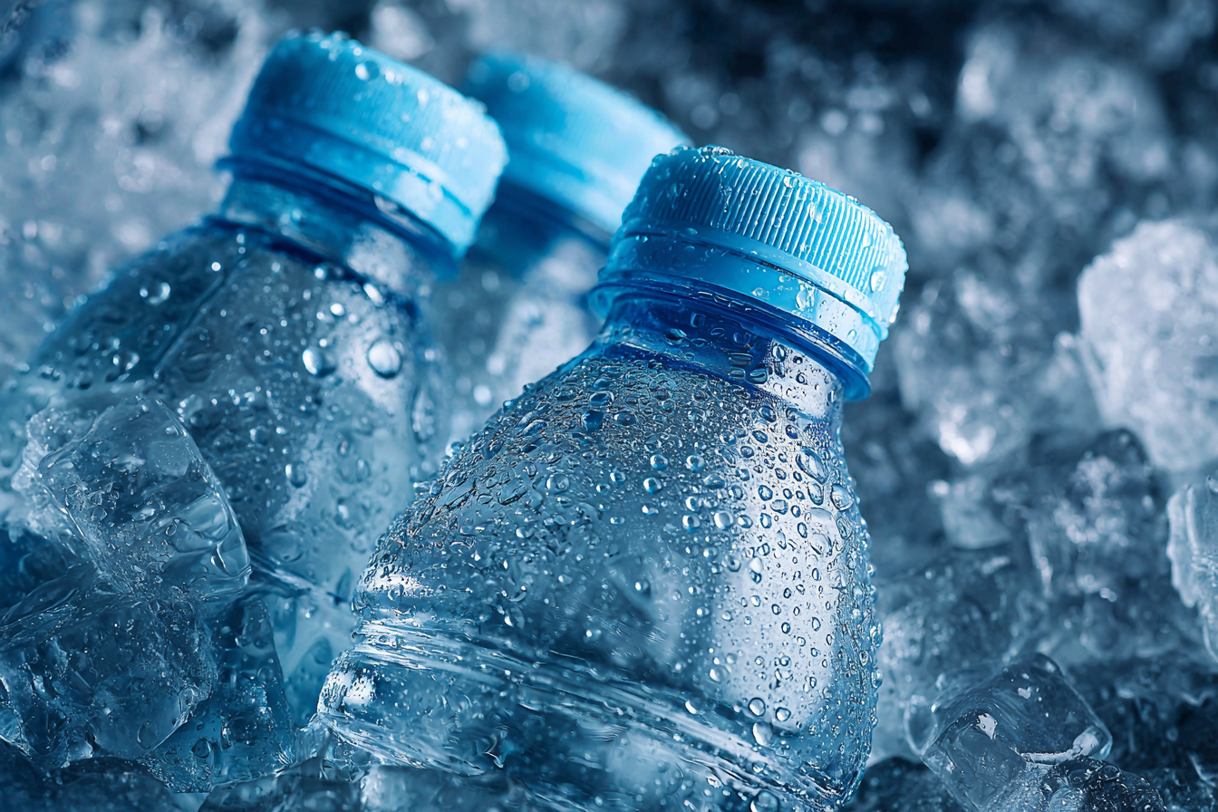 Bouteilles d'eau froide | Source : Midjourney