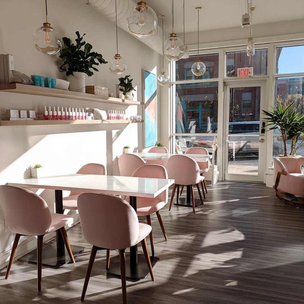 L'intérieur d'un salon de manucure | Source : Midjourney