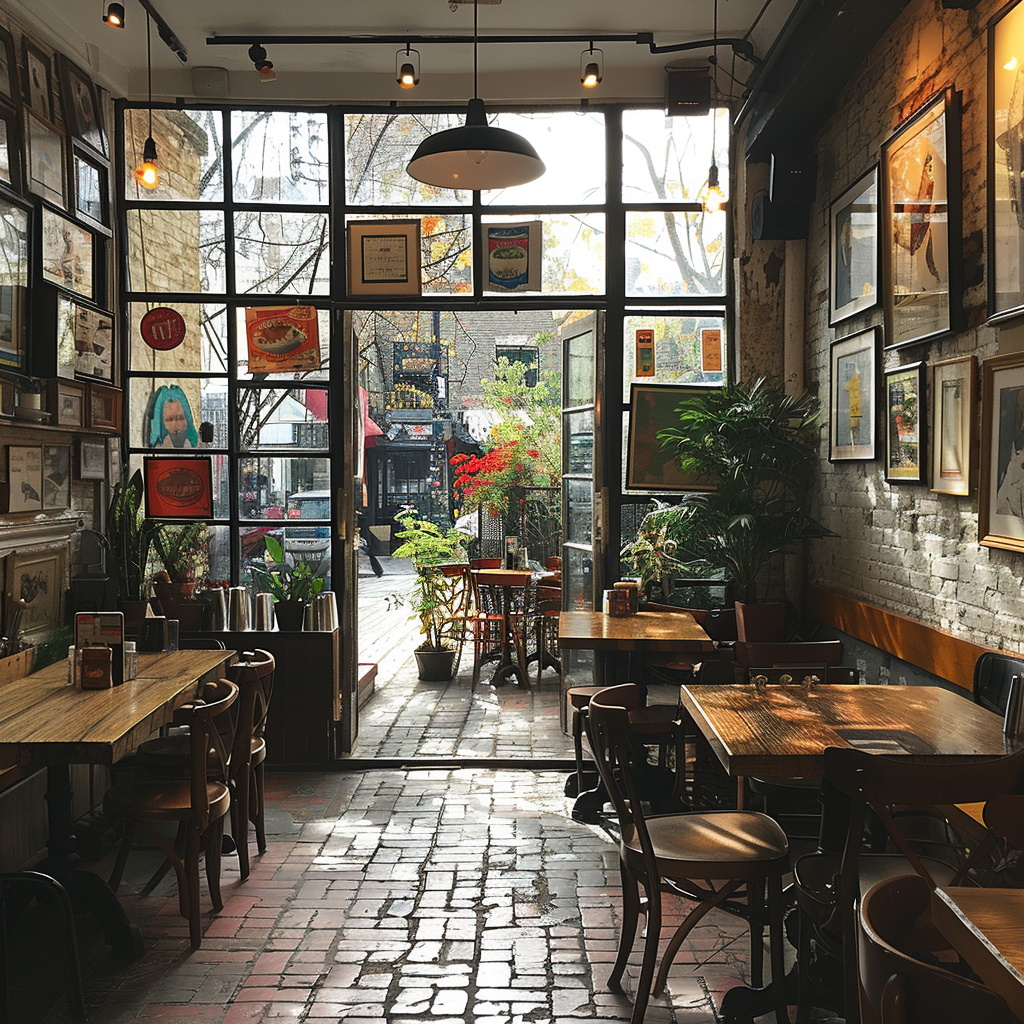 L'intérieur d'un café | Source : Midjourney