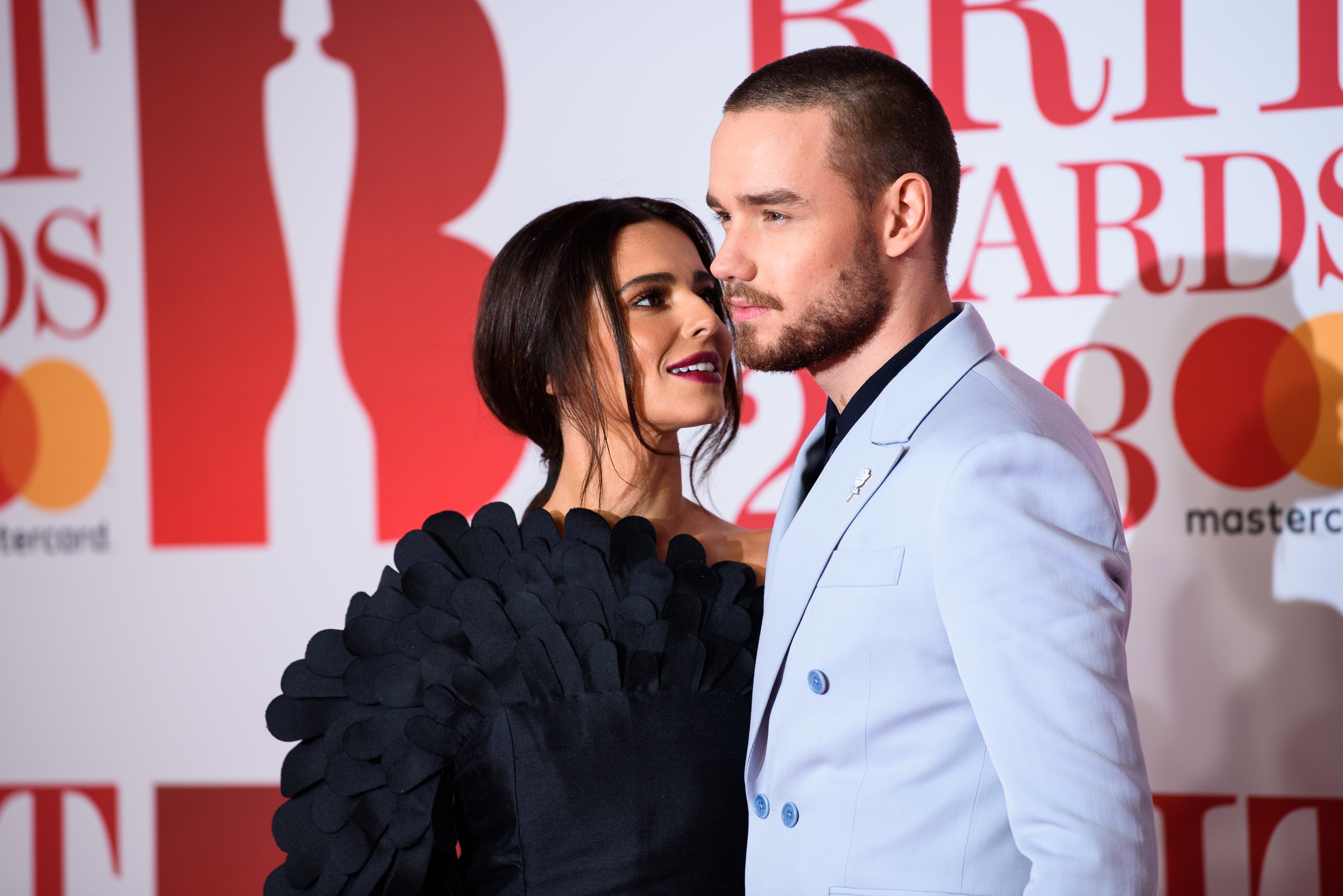 Cheryl et Liam Payne assistent aux BRIT Awards 2018 à l'O2 Arena à Londres le 21 février 2018 | Source : Getty Images