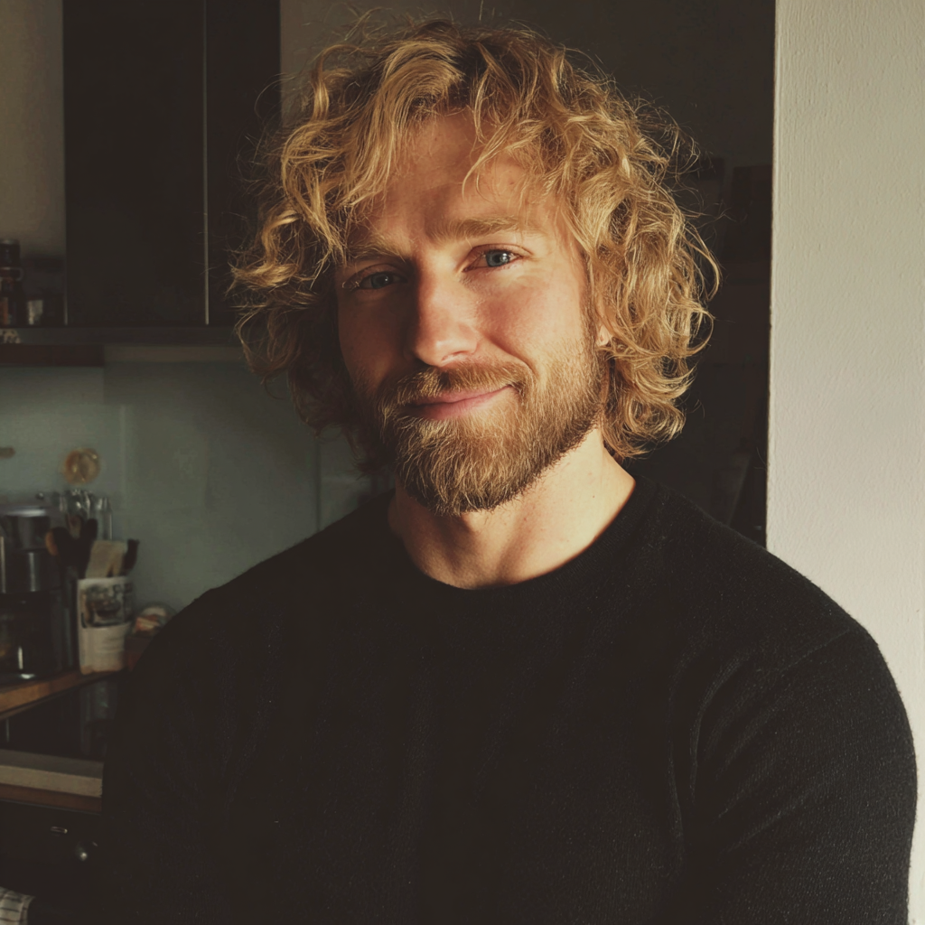 Gros plan sur un homme souriant | Source : Midjourney