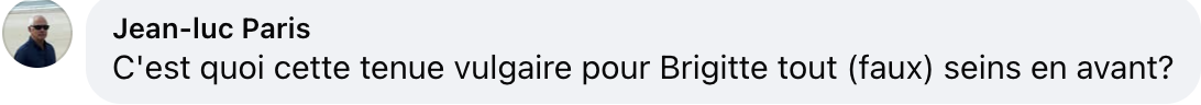 Capture d'écran du commentaire d'un internaute I Source : facebook.com/parismatchmag