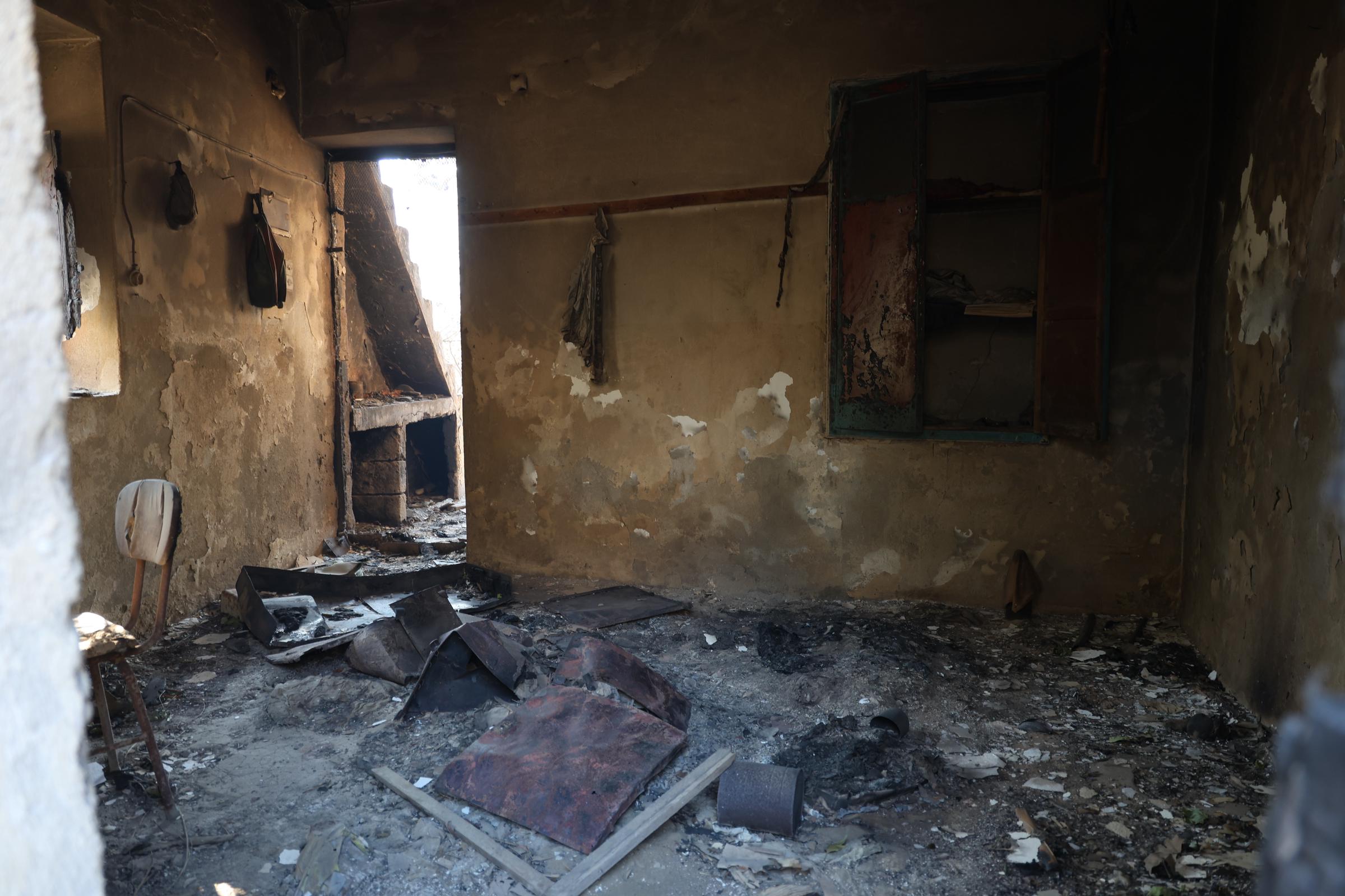 Vue des dégâts causés par un incendie qui s'est déclaré dans la préfecture de Lasithi, dans la ville d'Ierapetra, en Crète, en Grèce, le 3 juillet 2025 I Source : Getty Images