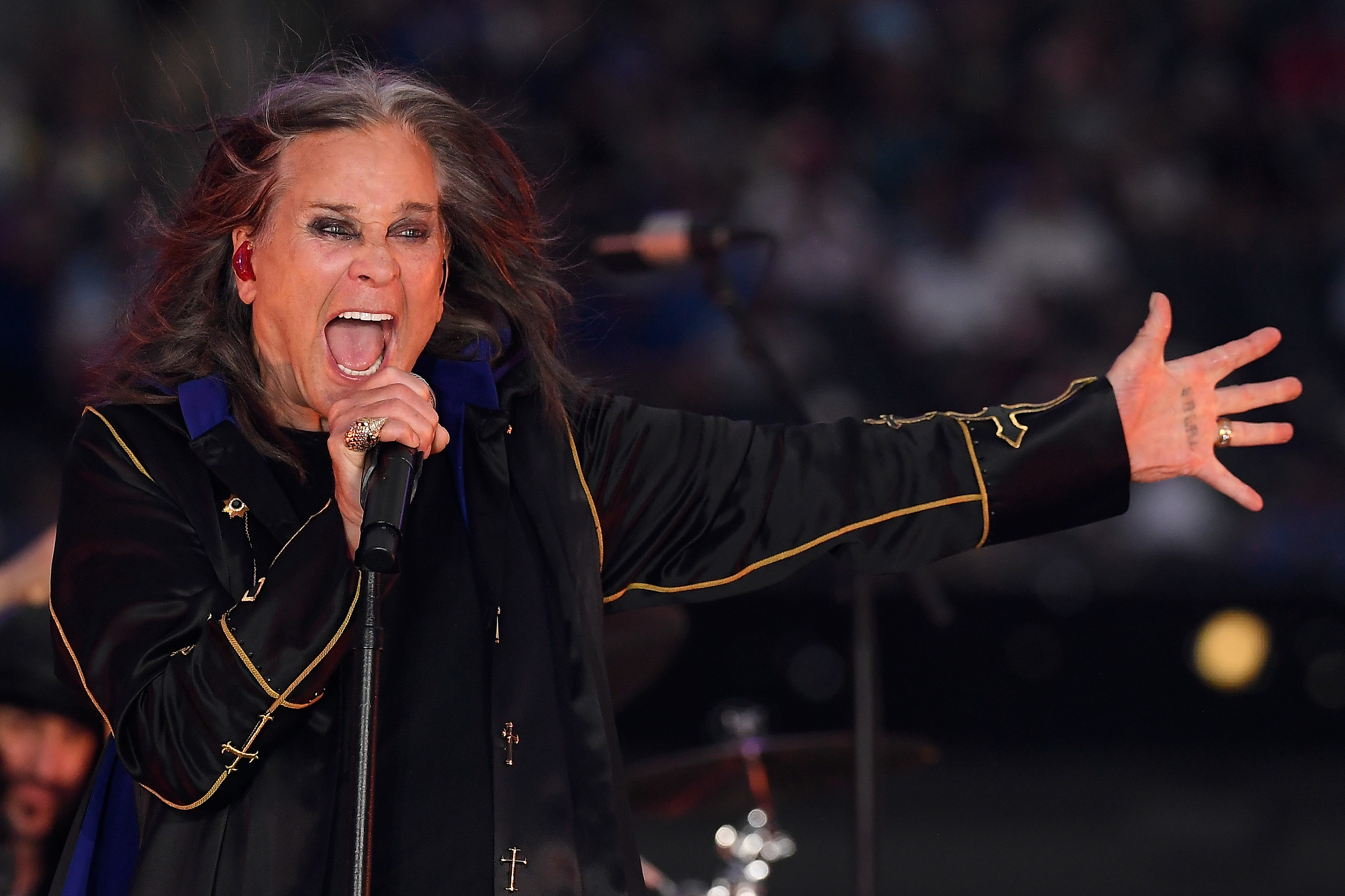 Ozzy Osbourne lors du spectacle de la mi-temps de la NFL, le 8 septembre 2022, à Inglewood, en Californie. | Source : Getty Images