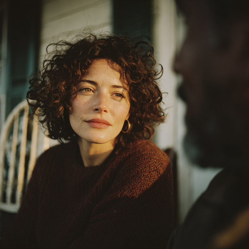 Un couple ayant une conversation sérieuse | Source : Midjourney