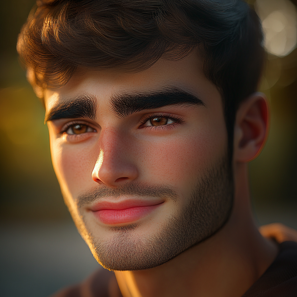 Un jeune homme souriant | Source : Midjourney