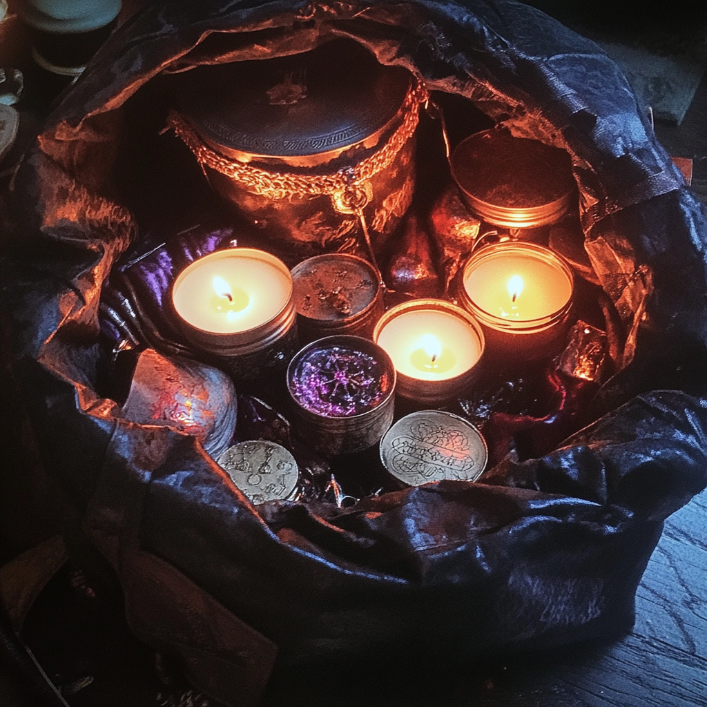 Un sac avec des bougies | Source : Midjourney