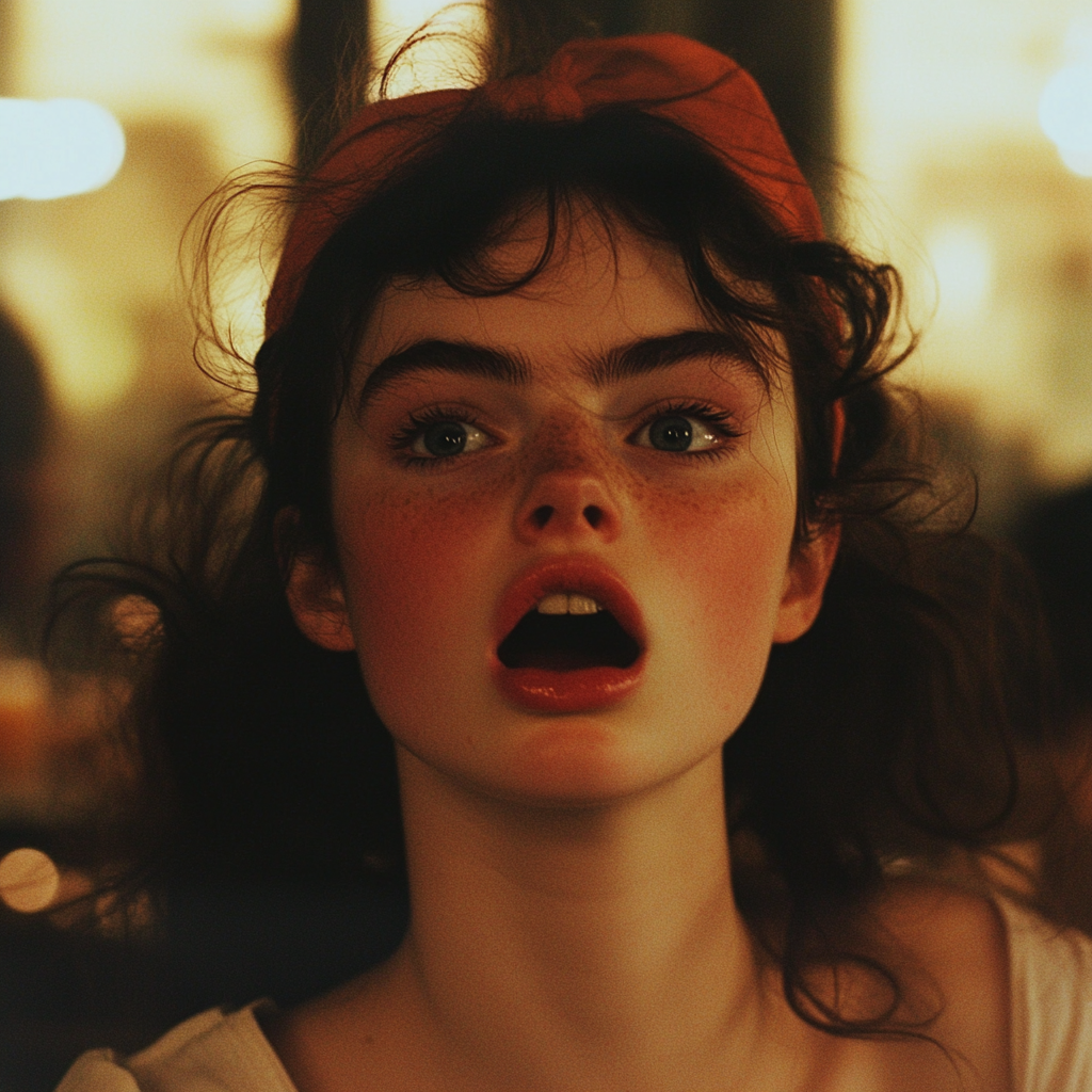 Une femme bouche bée | Source : Midjourney