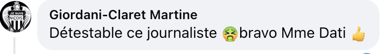 Commentaire d'un internaute concernant l'échange houleux entre Patrick Cohen et Rachida Dati | Source : Facebook/Jean Marc Morandini