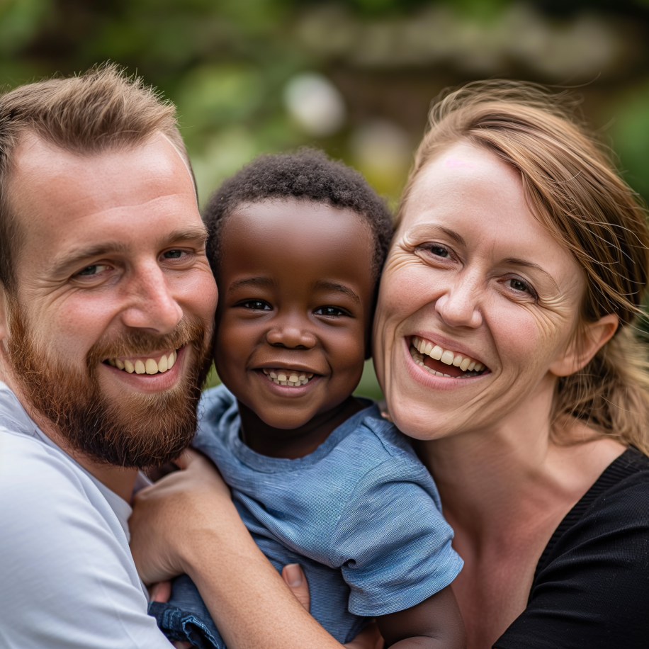 Un couple avec leur fils adoptif | Source : Midjourney