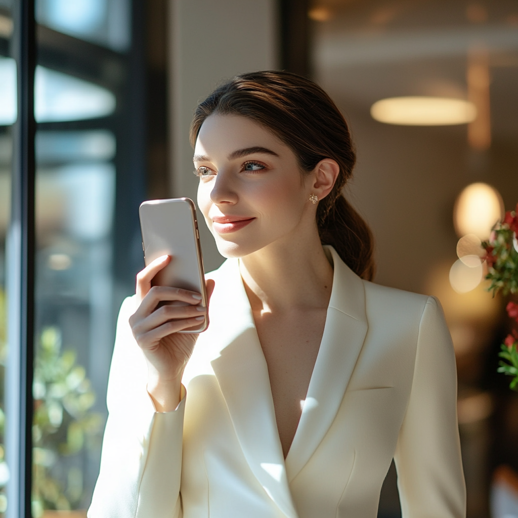 Une femme qui parle à son ami | Source : Midjourney
