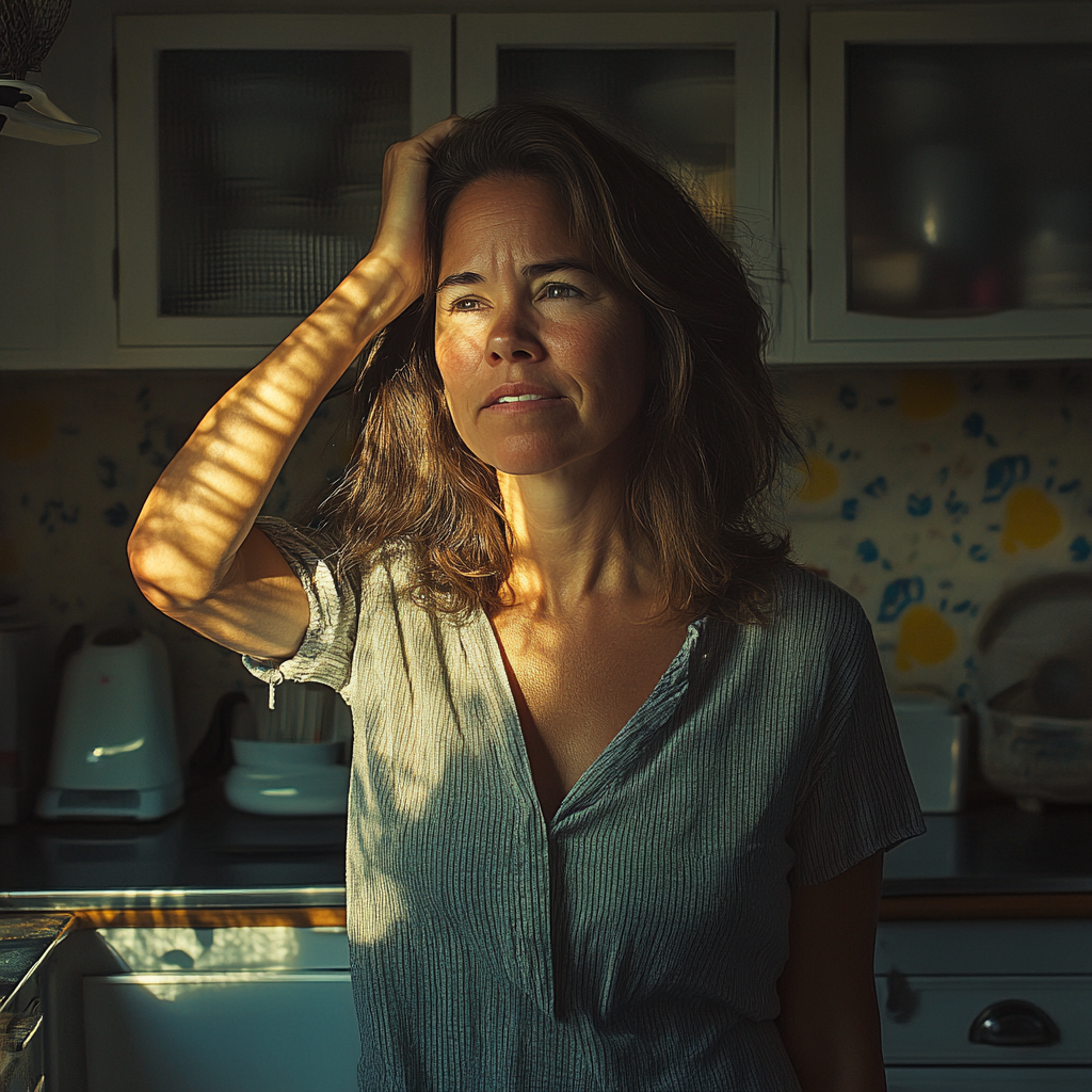 Une femme inquiète | Source : Midjourney