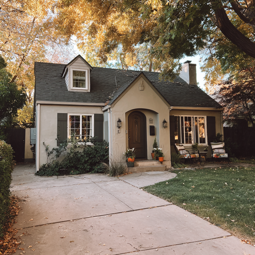 L'extérieur d'une maison en location | Source : Midjourney