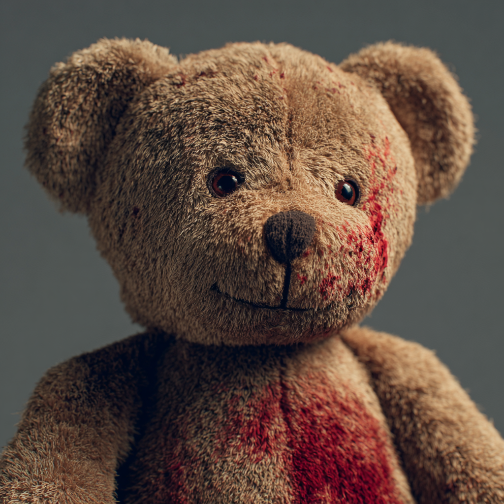 Un ours en peluche taché | Source : Midjourney