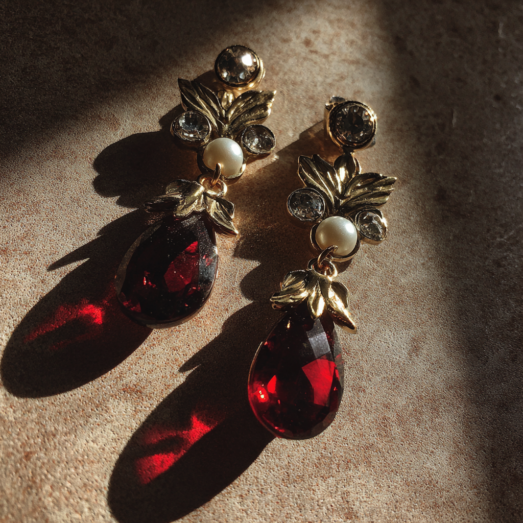 Une paire de boucles d'oreilles vintage | Source : Midjourney