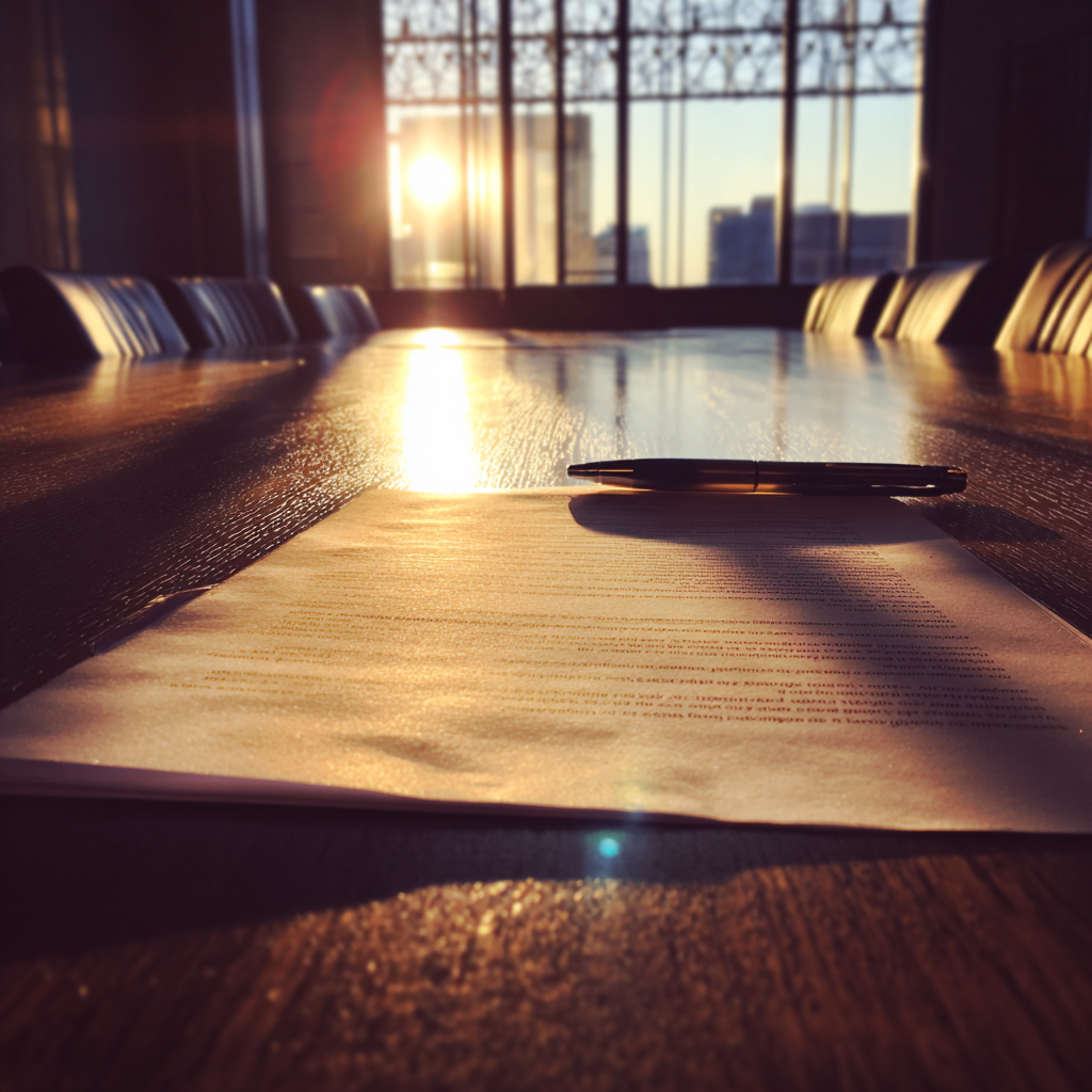 Un document sur une table | Source : Midjourney