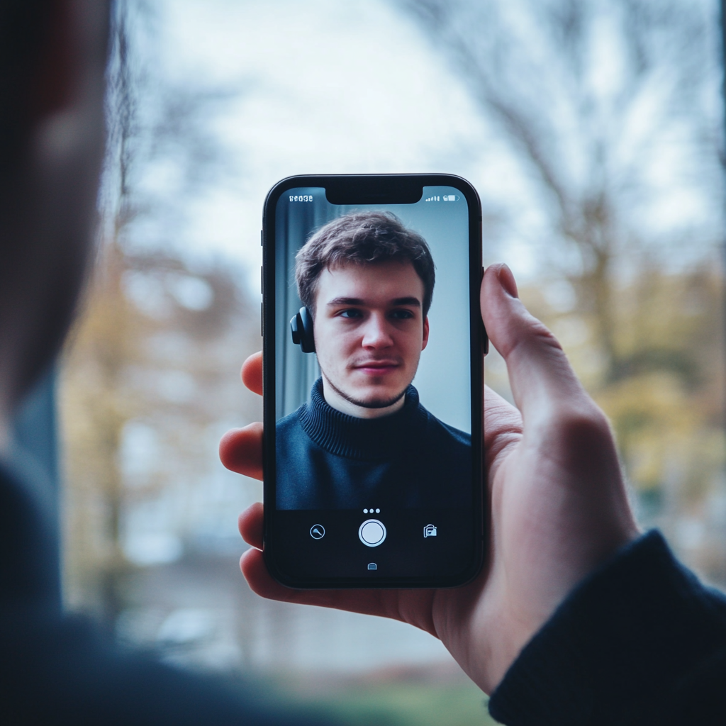 Un homme lors d'un appel vidéo | Source : Midjourney