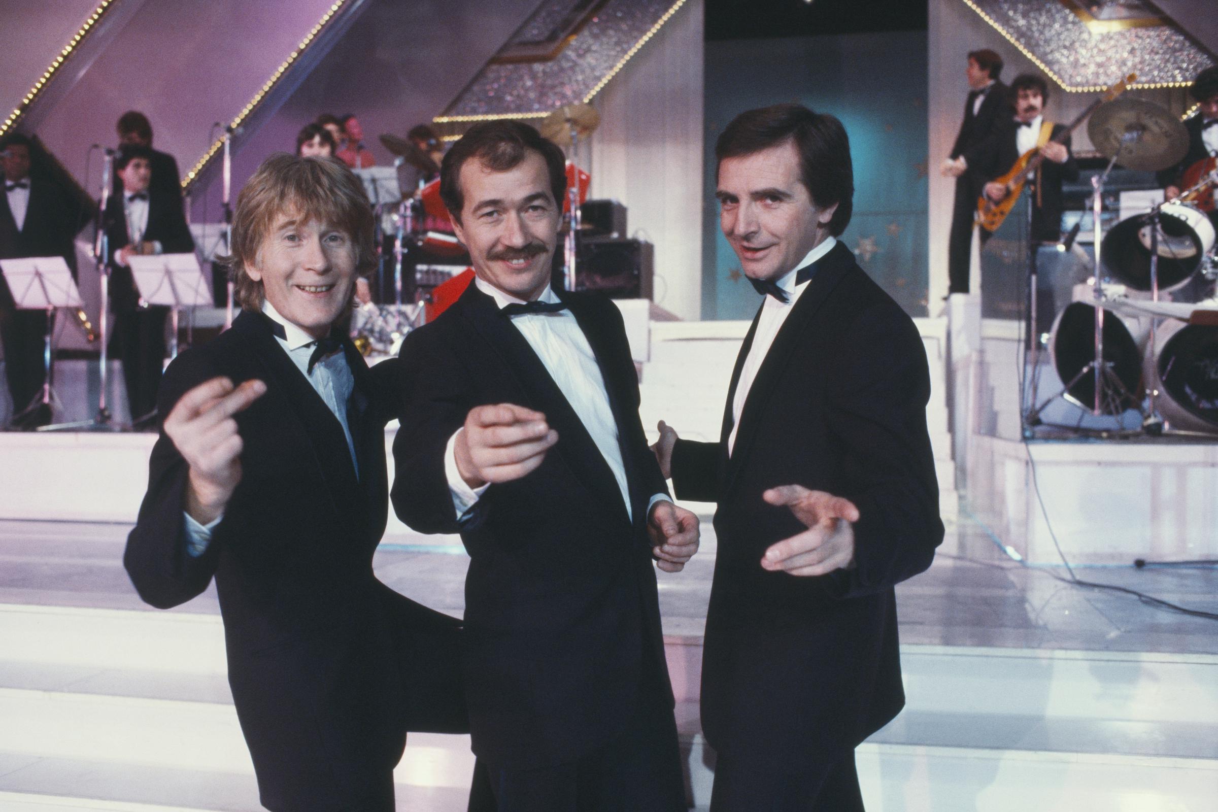 De gauche à droite : Gérard Filipelli, Jean Sarrus et Gérard Rinaldi, les trois membres survivants des "Charlots" I Source : Getty Images