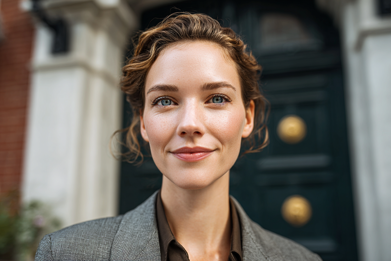 Une femme qui regarde droit devant elle | Source : Midjourney