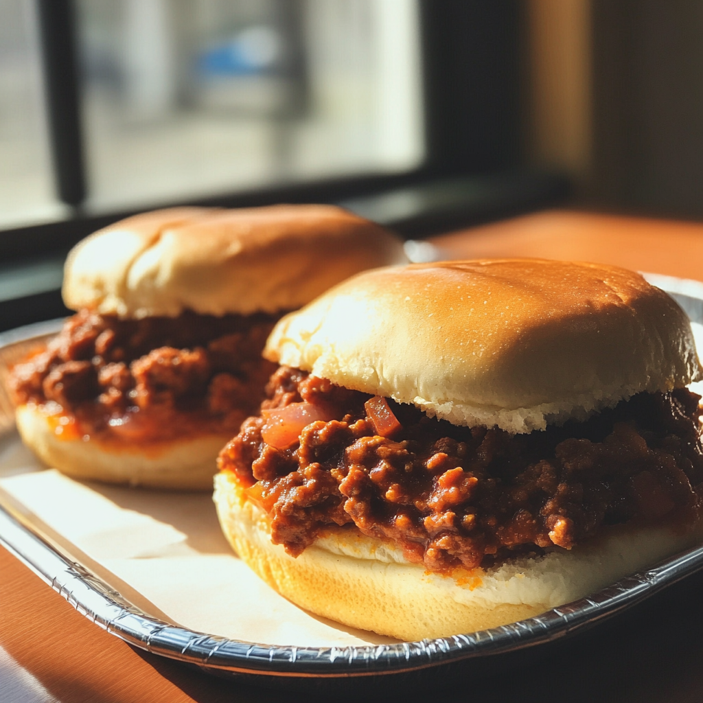 Sloppy Joes sur un plateau | Source : Midjourney
