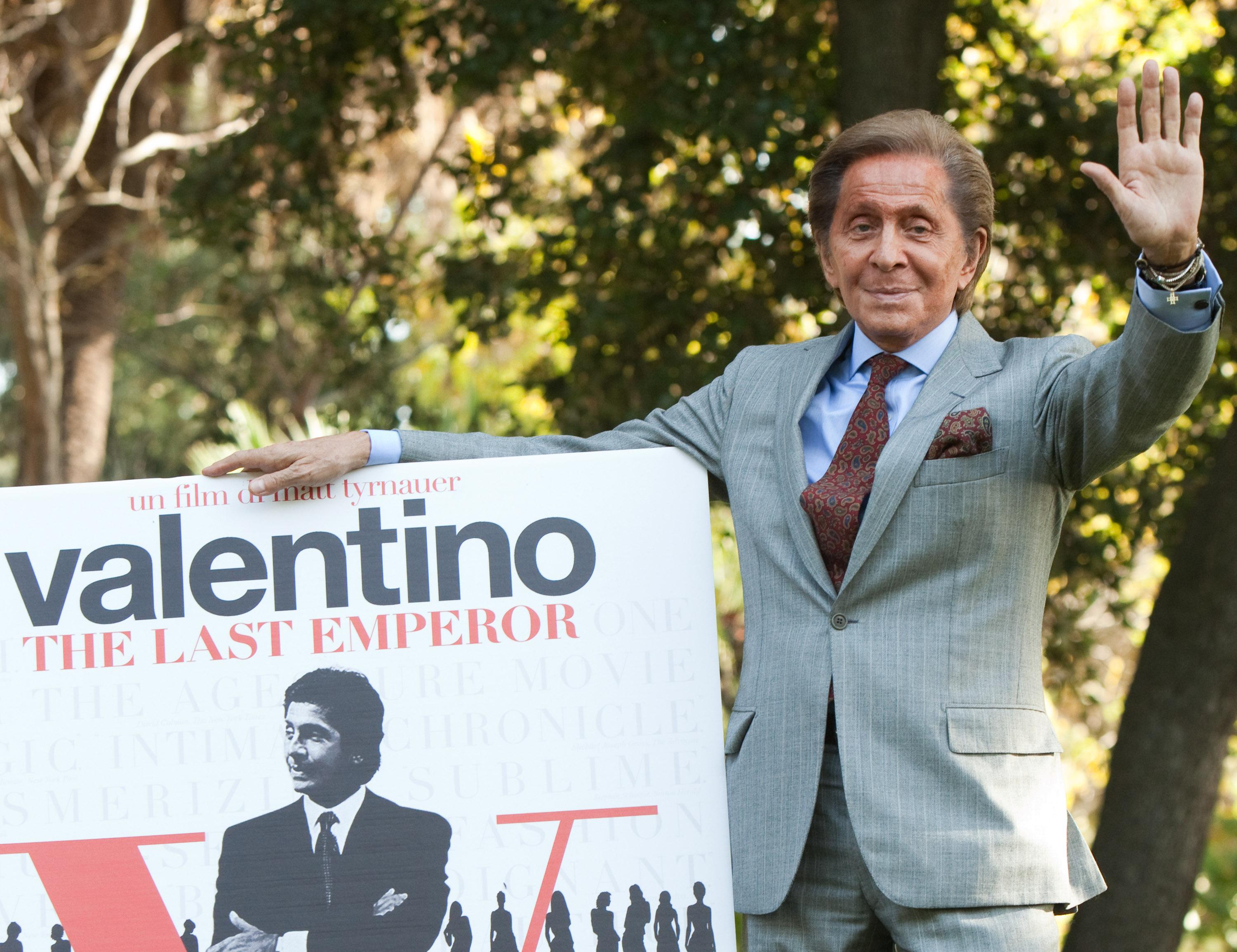 Valentino Garavani lors du photocall pour Valentino : The Last Emperor à Rome, le 16 novembre 2009 | Source : Getty Images