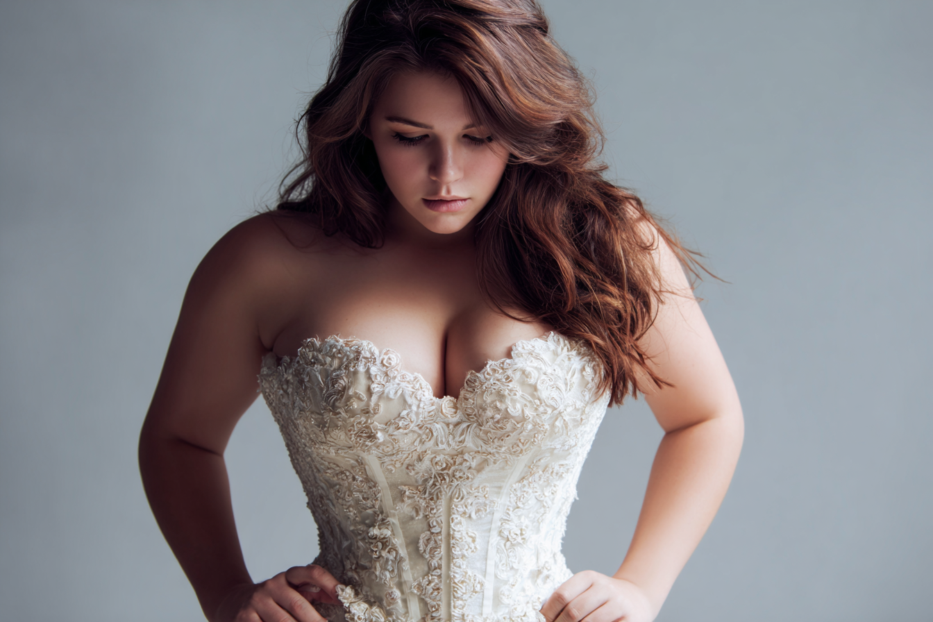 Une femme portant une robe de mariée trop serrée | Source : Pexels