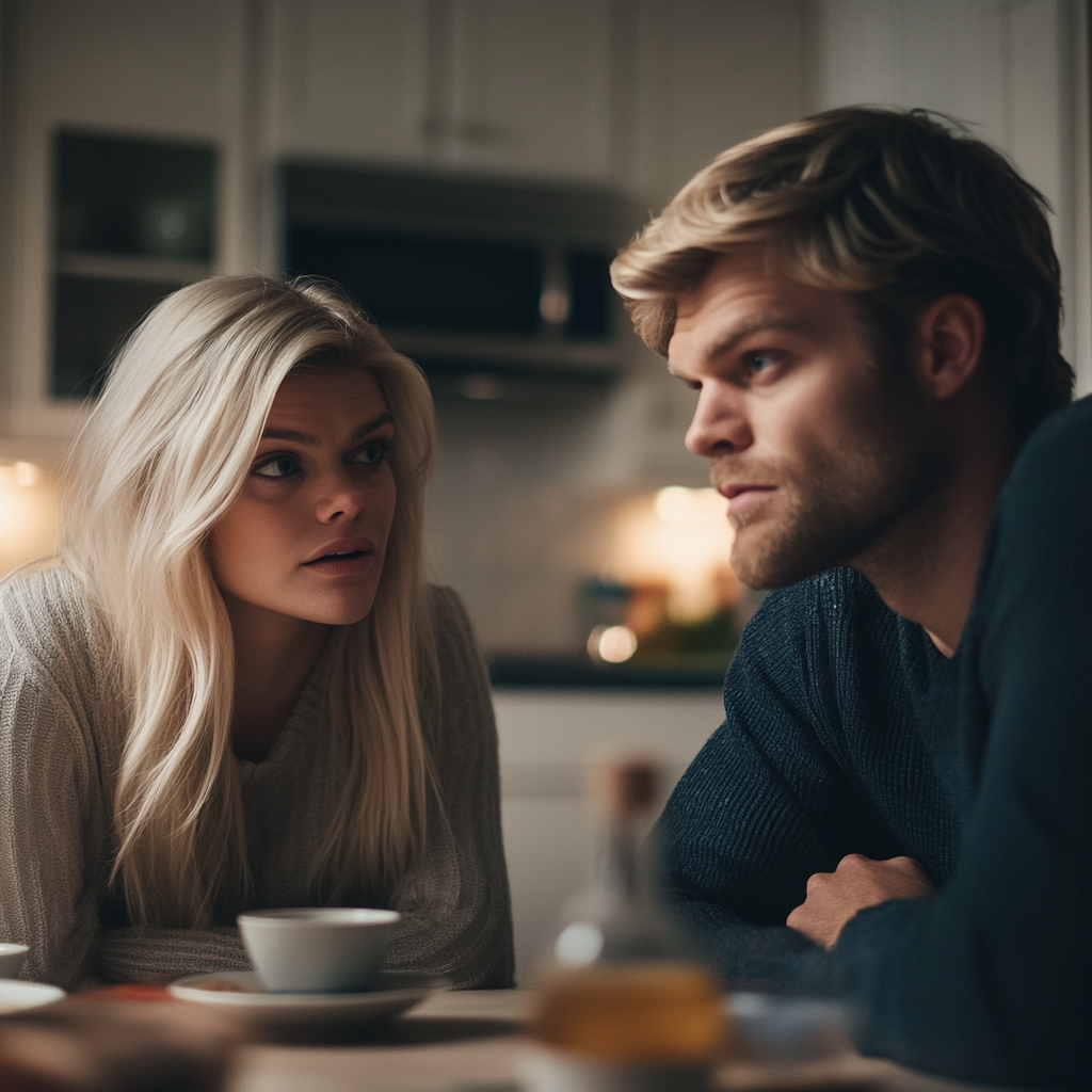 Une femme en train de parler à son mari | Source : Midjourney