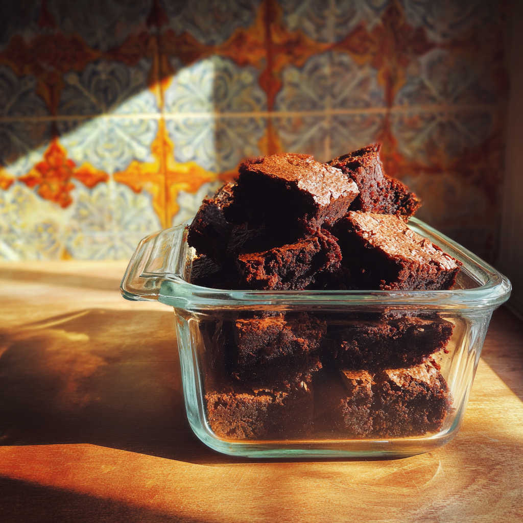 Une boîte de restes de brownies | Source : Midjourney