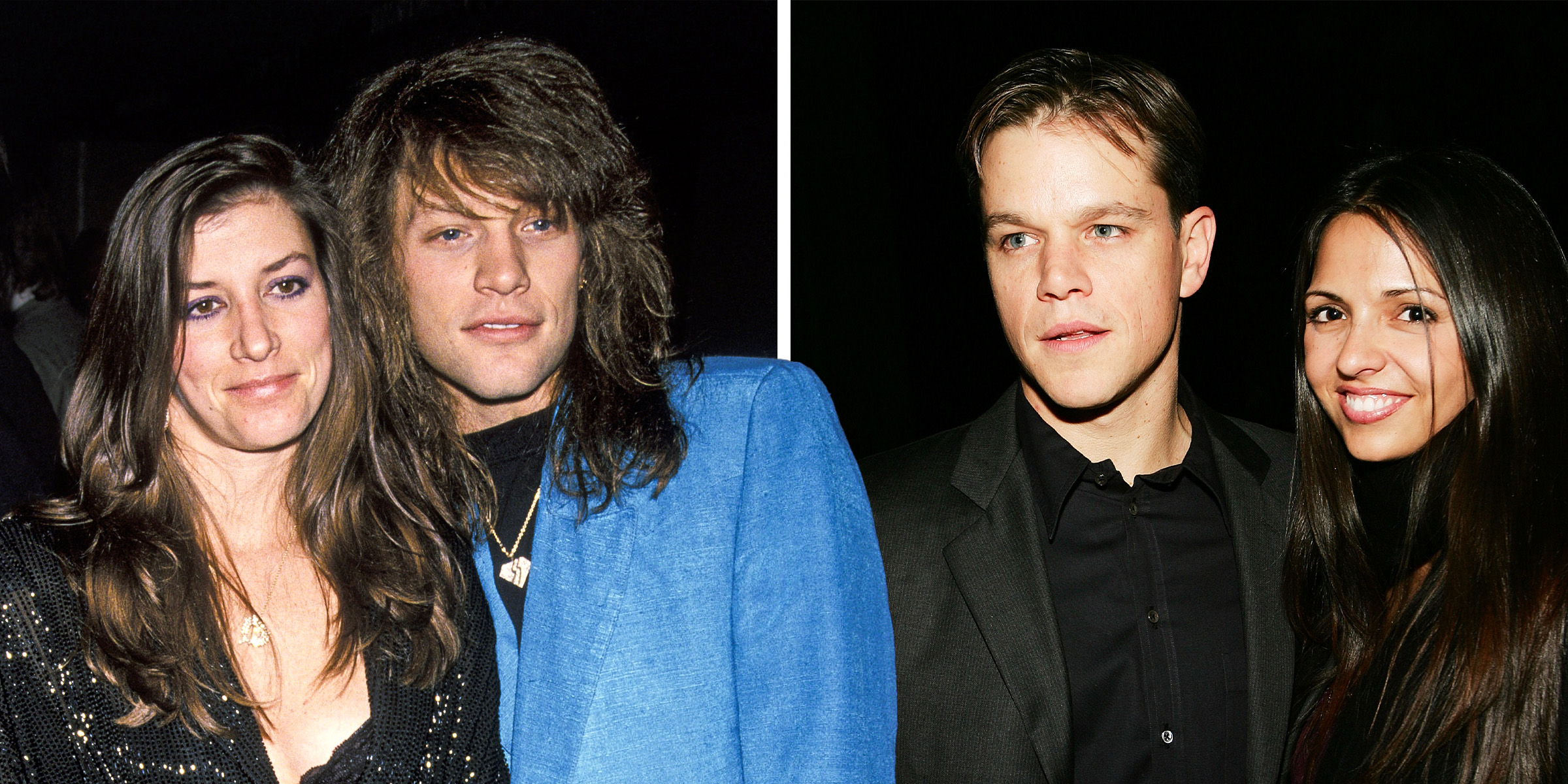 Dorothea Hurley et John Bon Jovi | Matt Damon et Luciana Barroso | Source : Getty Images