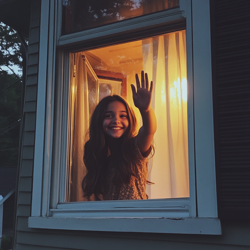 Une petite fille qui fait signe de la main | Source : Midjourney