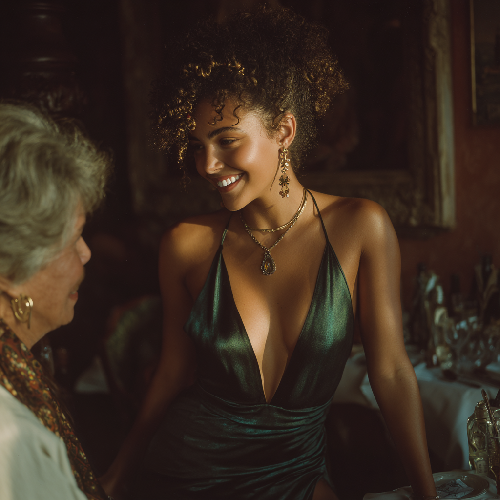Deux femmes qui parlent | Source : Midjourney