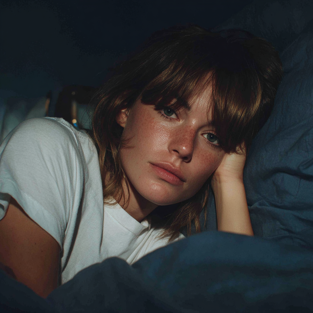 Une femme dans son lit | Source : Midjourney