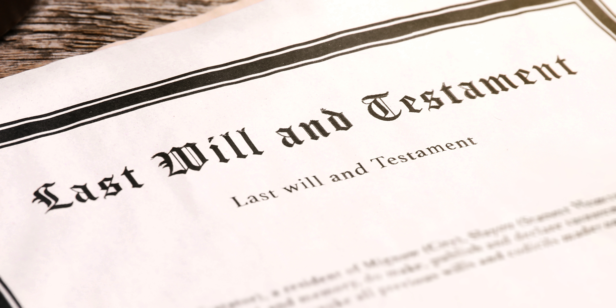Un testament | Source : Shutterstock