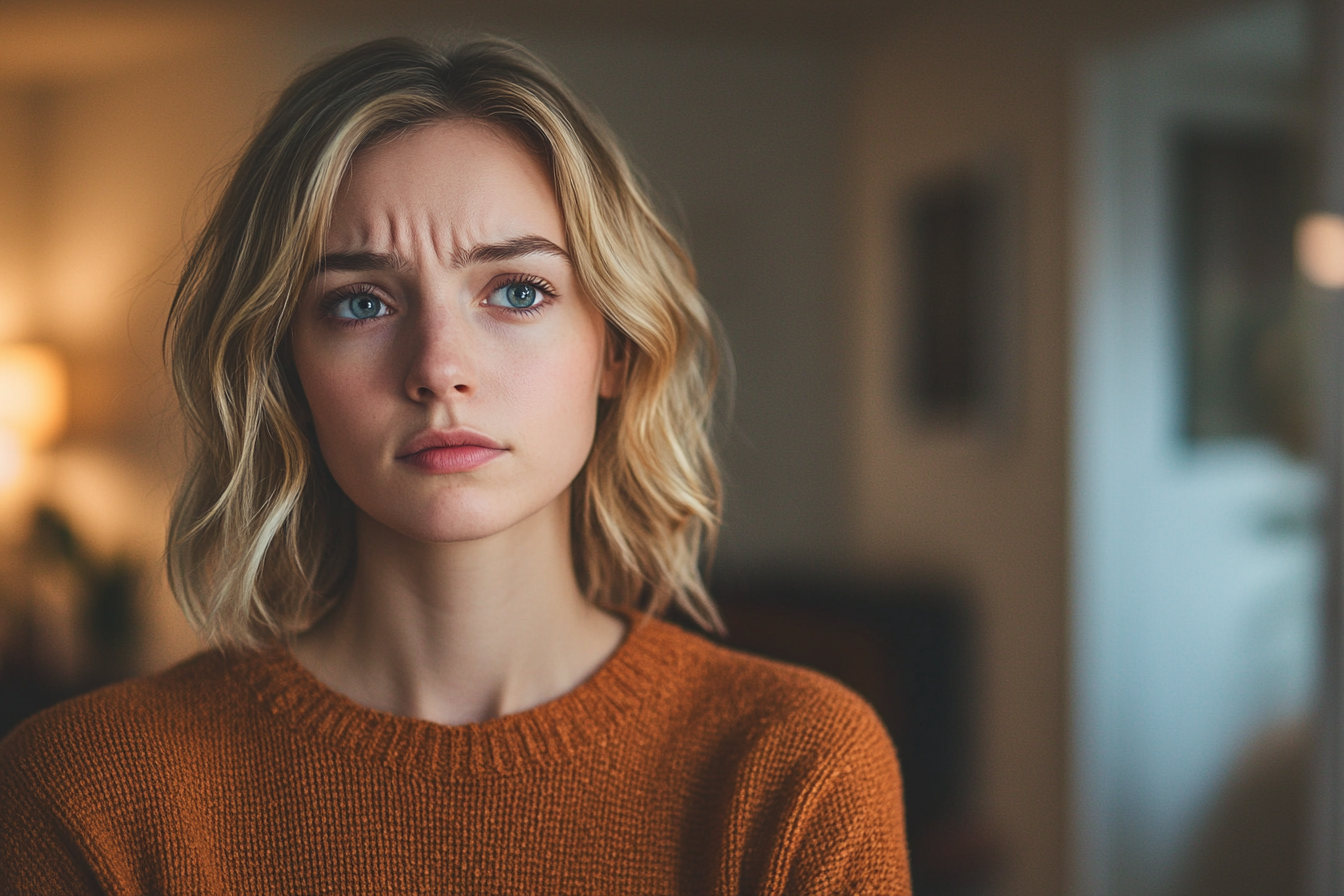 Une femme debout dans une pièce | Source : Midjourney