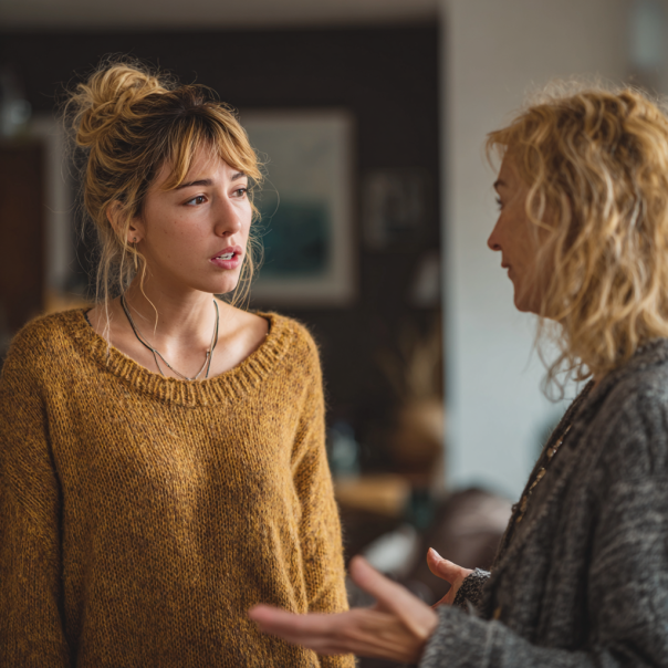 Une jeune femme se disputant avec une femme plus âgée | Source : Midjourney