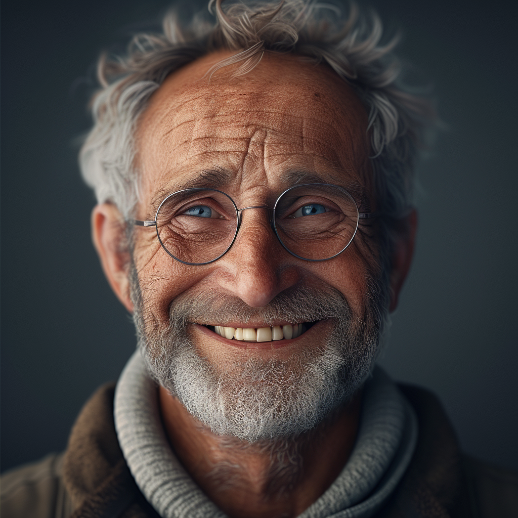 Un homme âgé souriant | Source : Midjourney