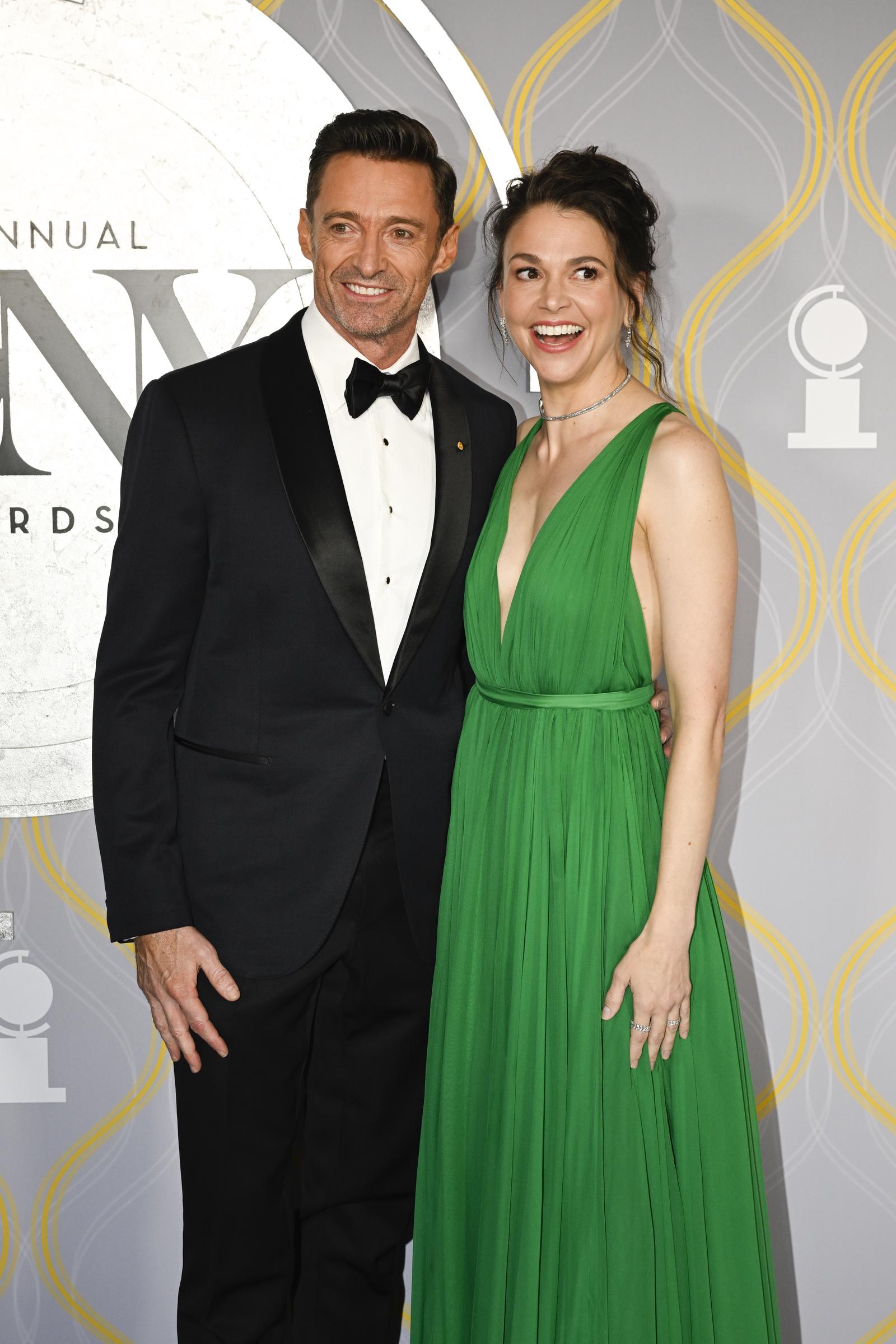 Hugh Jackman et Sutton Foster lors de la 75e cérémonie annuelle des Tony Awards, le 12 juin 2022. | Source : Getty Images