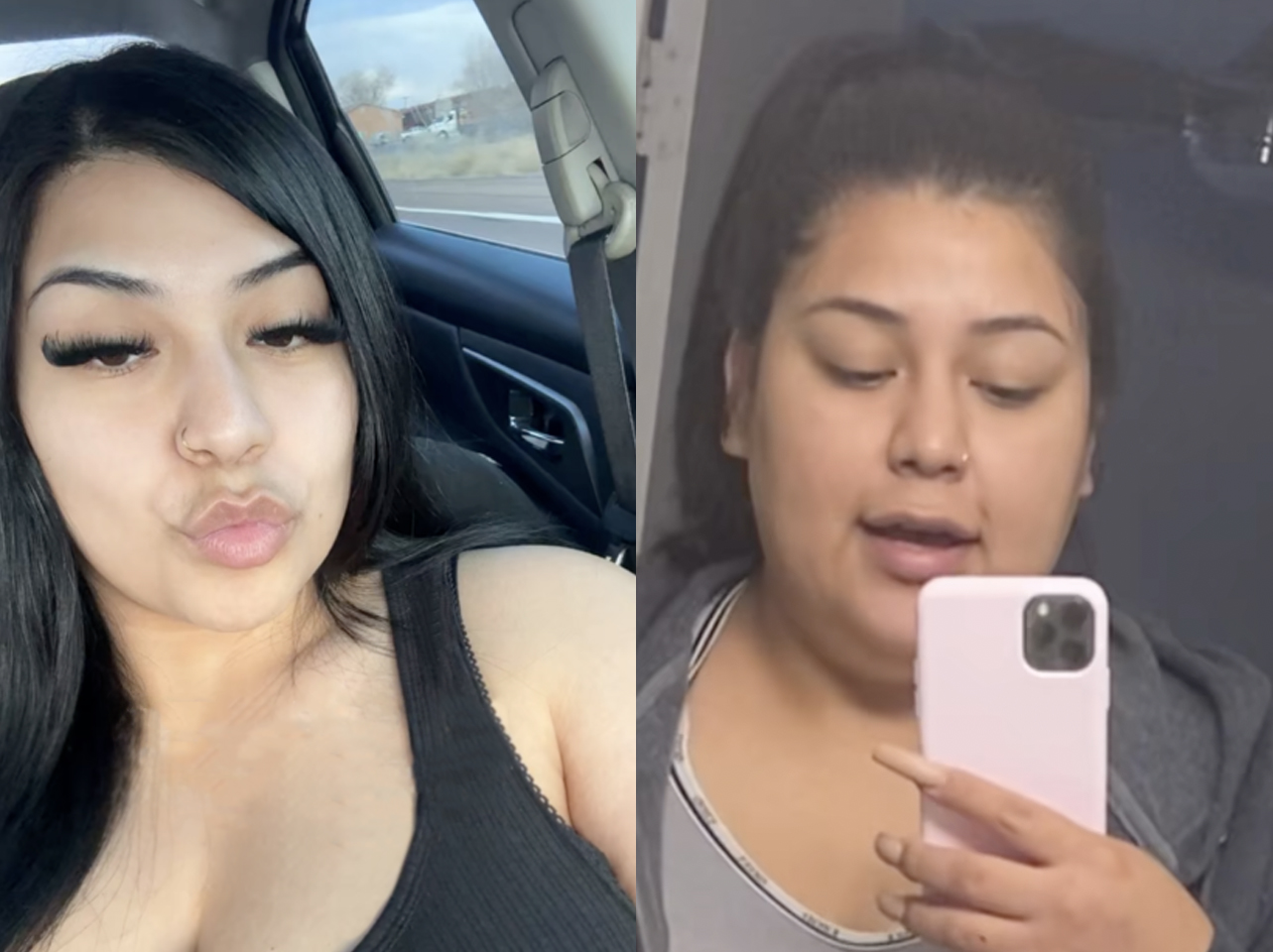 Photos avant et après d'une TikTokeuse : célibataire ou en couple | Source : TikTok/yourfavarleth