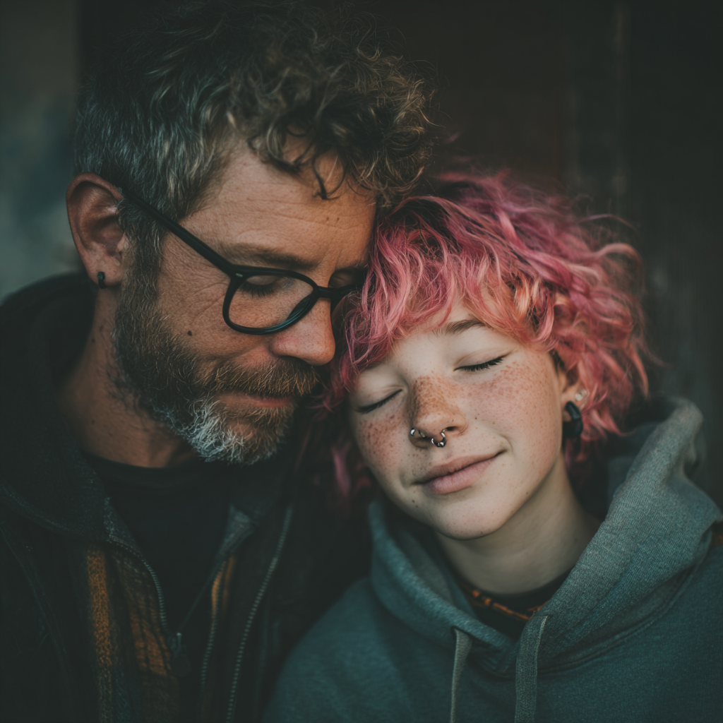 Un père et sa fille | Source : Midjourney