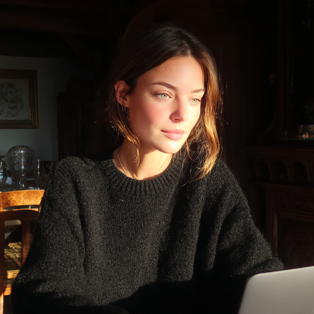 Une femme utilisant son ordinateur portable | Source : Midjourney