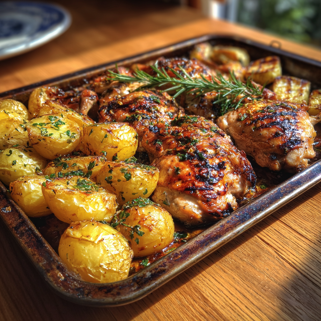 Un plateau de nourriture sur un comptoir de cuisine | Source : Midjourney
