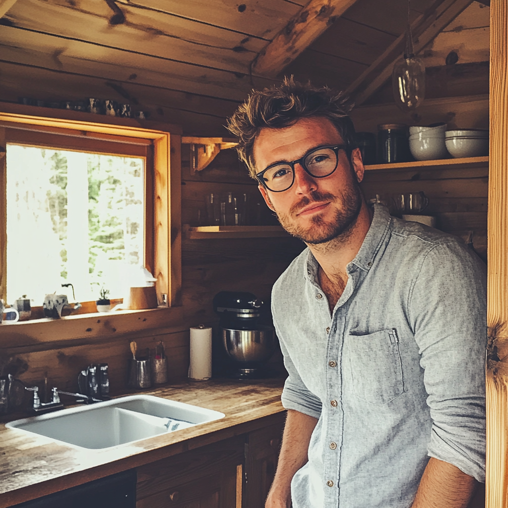 Un homme debout dans une cuisine | Source : Midjourney