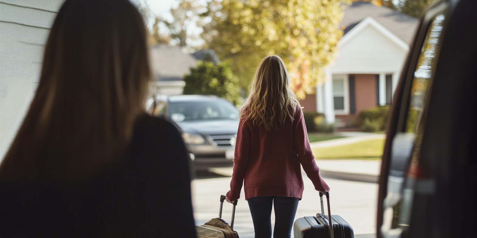 Une femme avec des valises. | Source : Midjourney