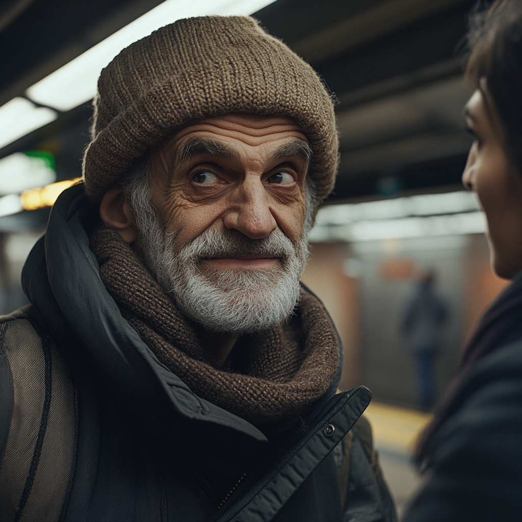 Un homme qui parle à une femme | Source : Midjourney