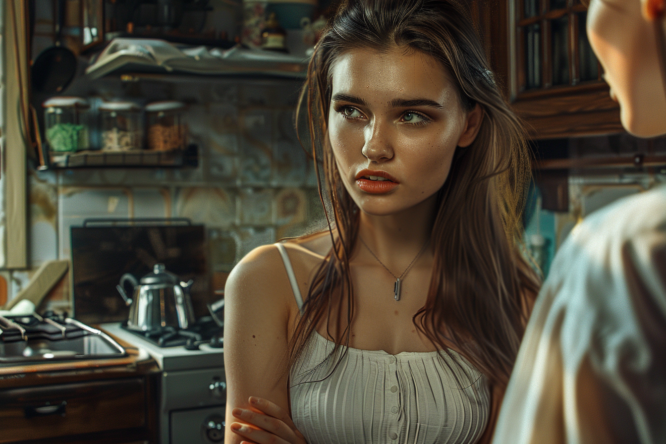 Une femme qui parle à son mari | Source : Midjourney