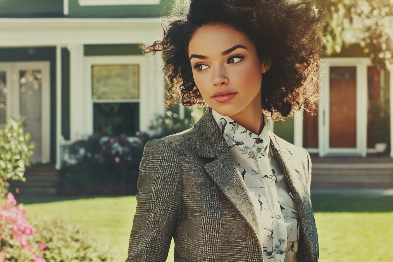 Une femme dans un jardin | Source : Midjourney