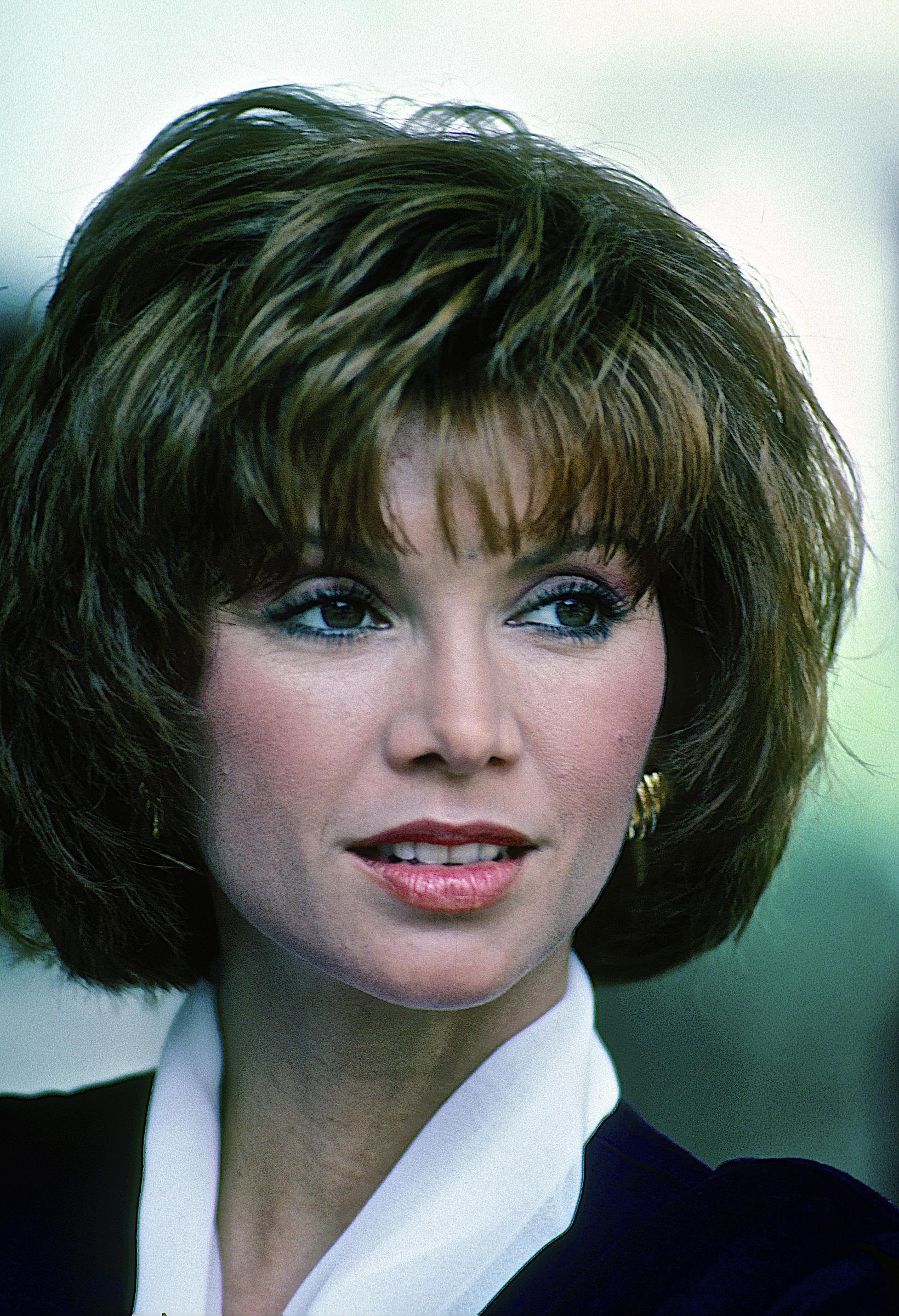 Victoria Principal pose pour un portrait en mai 1984 à Washington, D.C. | Source : Getty Images