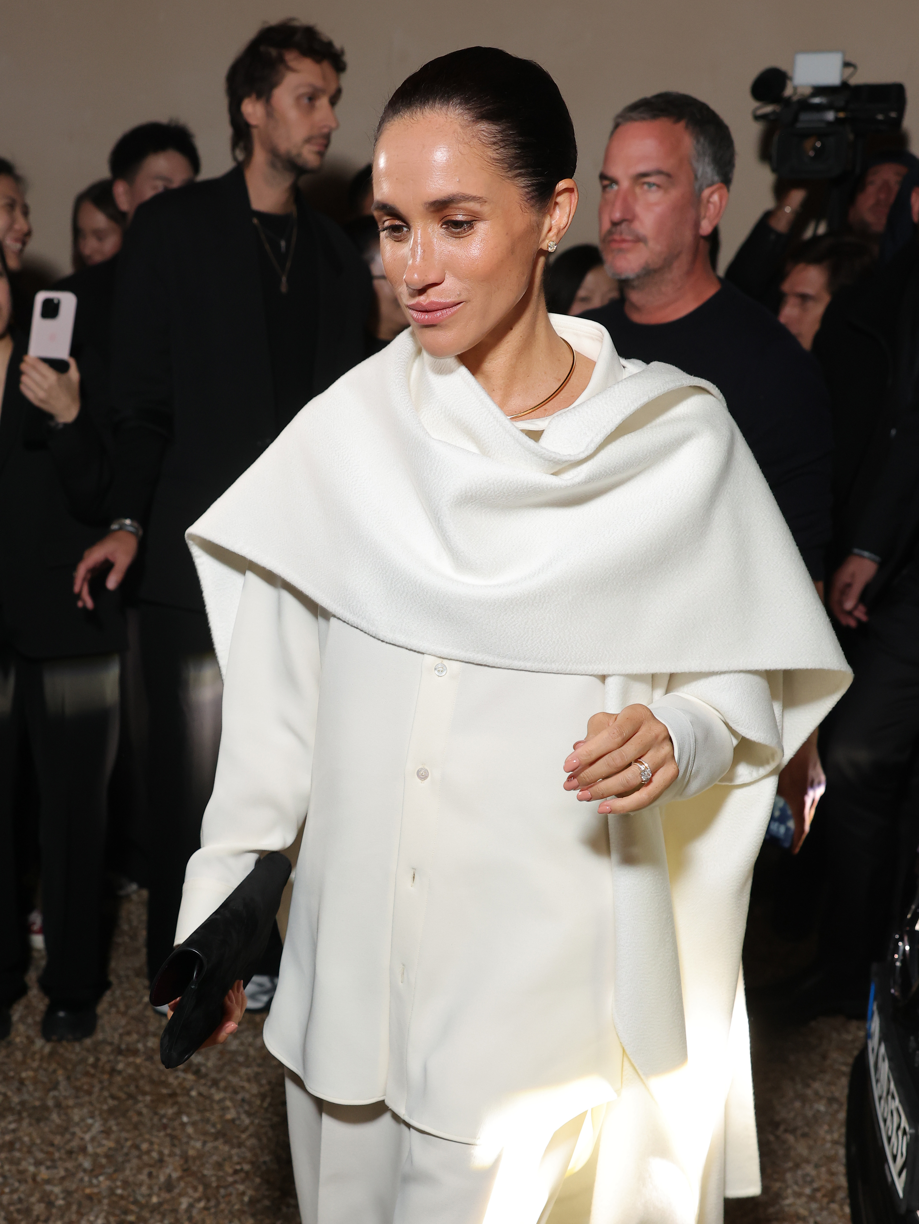 Meghan Markle, duchesse de Sussex, assiste au défilé Balenciaga printemps/été 2026 dans le cadre de la Fashion Week de Paris, le 4 octobre 2025 en France | Source : Getty Images